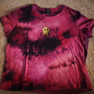 Pink Tie Dye Smiley T-Shirt